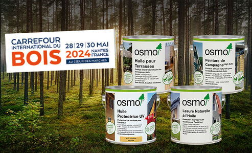 Osmo présentera des systèmes de finition du bois au Carrefour international du Bois.